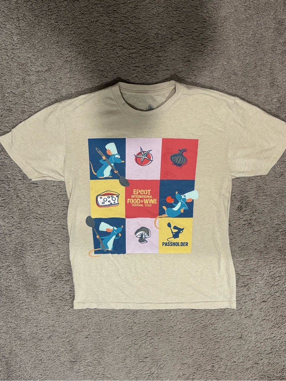 Epcot Food And Wine Festival 2022 Remy Ratatouille Passholder T Shirt Size Small